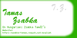 tamas zsabka business card